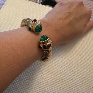 Vintage 1980s Signed Ciner Jewels of India Mogul Bracelet